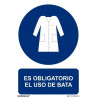 The Use of the Lab Coat is Mandatory, sign of obligation (various formats) SEKURECO