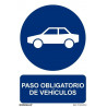 Signo de passagem obrigatório de veículos, com tinta UV SEKURECO