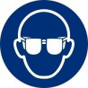 Señal circular que indica Es Obligatorio El Uso de Gafas 9 cm (10 unidades) SEKURECO