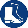 Circular sign It is Mandatory to Use Boots Ø90 mm (10 units) SEKURECO