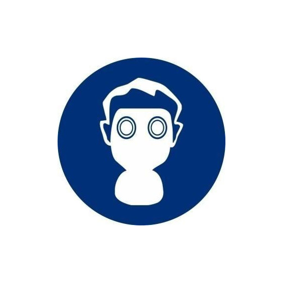 Le signal est obligatoire l'utilisation de masque avec des encres UV Ø 90mm de 10