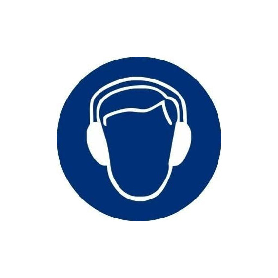 Le signal est obligatoire l'utilisation de la protection acoustique avec des encres UV Ø90mm
