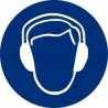 Señal circular Es Obligatorio El Uso de Protección Acústica, de diámetro 90 mm SEKURECO