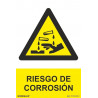 Indicação industrial de risco de corrosão, com tintas UV SEKURECO
