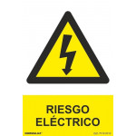 Signe de risque électrique - Signe électrique Direction de triangle avec texte