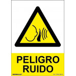Señal Peligro Ruido Con Tintas UV