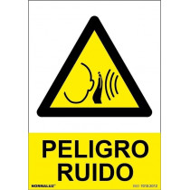 Señal Peligro Ruido Con Tintas UV