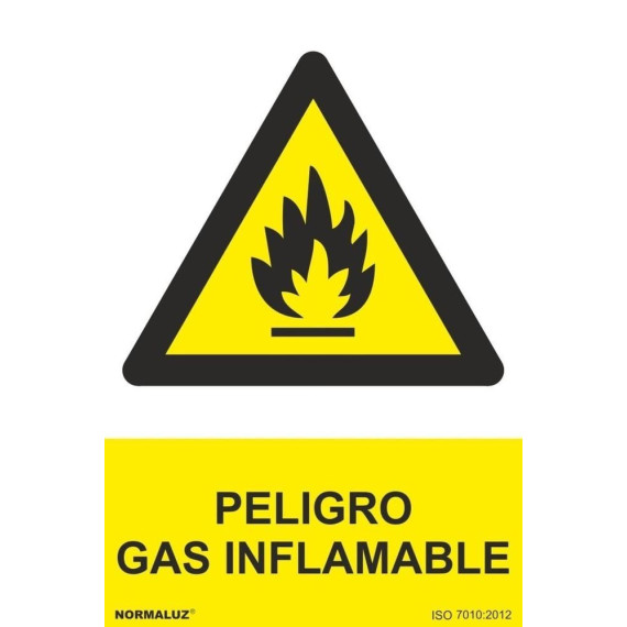 Señal Peligro Gas Inflamable Con Tintas UV