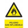 Panneau de danger de gaz inflammable (encres UV) SEKURECO
