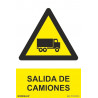 Señal industrial Salida de Camiones (tintas UV) SEKURECO