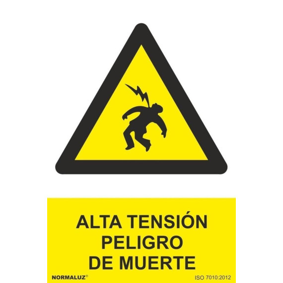 Señal Alta Tensión Peligro de Muerte Con Tintas UV