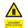Alerta de perigo! Botelha de gás (variados tamanhos)