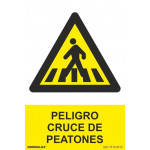 Señal Peligro Cruce de Peatones Con Tintas UV