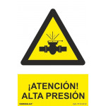 Signaler l'attention! Haute pression avec des encres UV