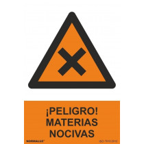 Señal ¡Peligro! Materias Nocivas Con Tintas UV