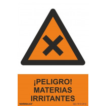 Señal ¡Peligro! Materias Irritantes Con Tintas UV
