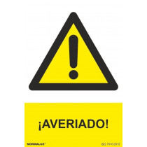 Señal ¡Averiado! Con Tintas UV