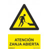 Open Trench Attention Sign With UV Inks