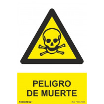 Signal Danger of death with UV inks