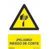 Signal Danger! Risk of Cutting (UV inks) SEKURECO