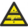 Attention au signal ! Danger coupures à la main Côté 90 mm (Pack de 10)