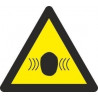 Alarme triangular Ruído perigoso Lado 90 mm (pacote de 10)