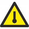 Atenção! sinal Lado de alta temperatura 90 mm SEKURECO (pacote com 10) SKRC