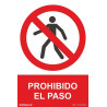 Señal que indica Prohibido El Paso (texto y pictograma) SEKURECO