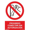 Signal d'interdiction de se connecter sans autorisation, avec des encres UV SEKURECO.