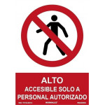 Alto sinal acessível apenas ao pessoal autorizado