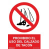 Signal d'interdiction de porter des chaussures à talons SEKURECO