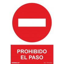 Sinal proibido o passo (circulação proibida) com tintas UV