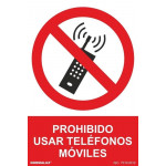 Señal Prohibido Usar Teléfonos Móviles Con Tintas UV