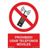 Signo de proibição de utilização de telemóveis, com tinta UV SEKURECO