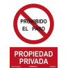 Sinal de Proibido a Passagem, propriedade privada SEKURECO