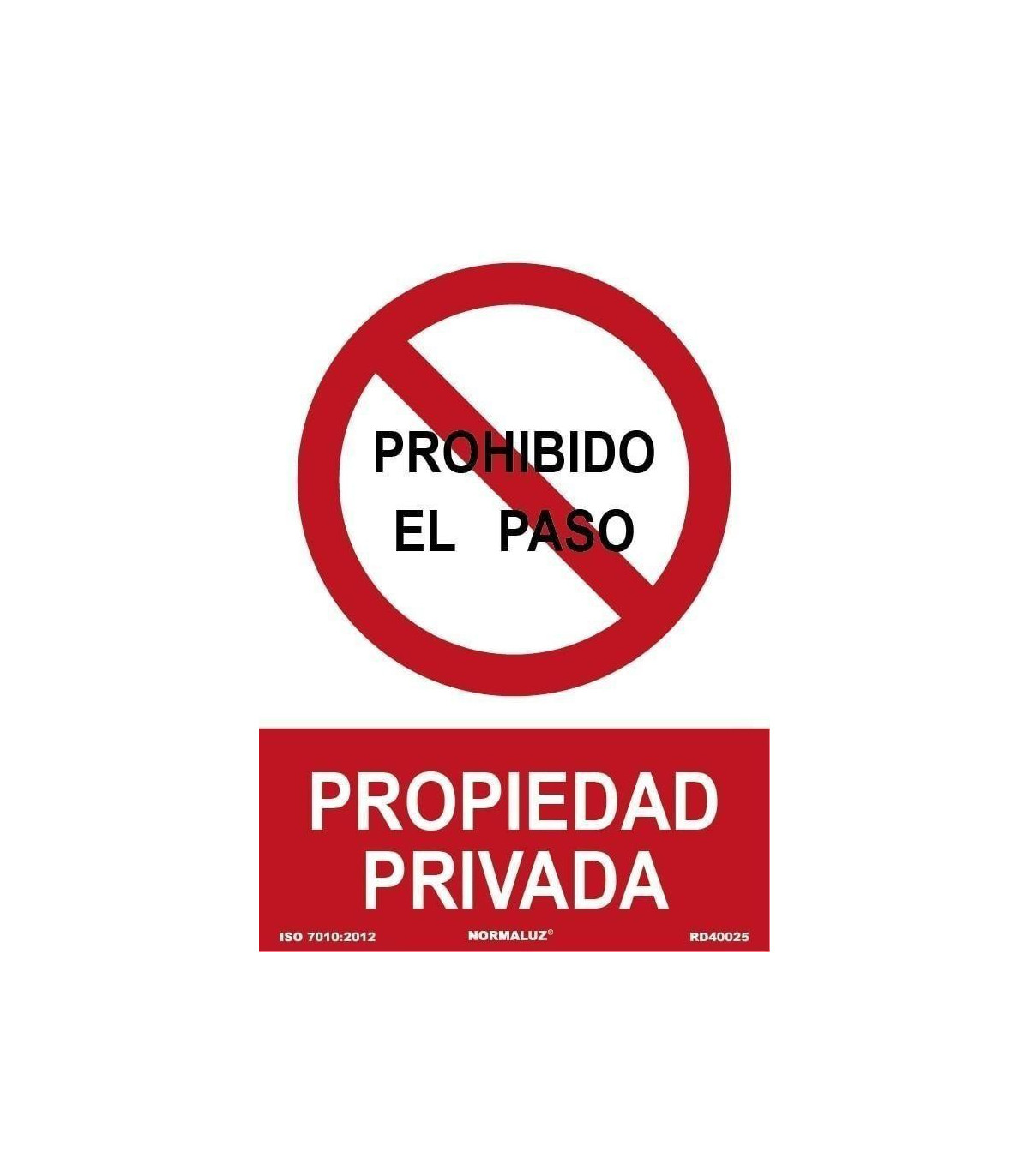 Señal "¡Propiedad Privada! Prohibido El Paso", 1 Pz, 30 X 20 Cm, 2