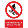 Sinal de Proibido pisar, chão frágil SEKURECO