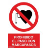Proibido o acesso com marcapasso, sinal de proibição com tintas UV SEKURECO.