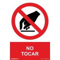 Sinal não toque com tintas UV