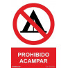 No camping sign with SEKURECO UV inks