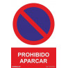 Señal de Prohibido aparcar, con tintas UV SEKURECO