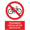 Sinal de Proibido circular de bicicleta SEKURECO