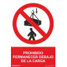 Sign prohibiting remaining under the load, with SEKURECO UV inks