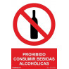 Sinal que indica Proibido consumir bebidas alcoólicas SEKURECO