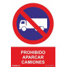 Panneau d'interdiction de stationnement pour camions, avec encres UV SEKURECO