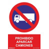 Sinal de Proibido estacionar camiões, com tintas UV SEKURECO
