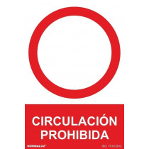 Sinal de circulação proibido (círculo) com tintas UV