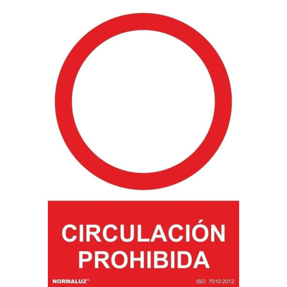 Signal de circulation interdit (cercle) avec encres UV
