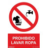Marca de proibição de lavagem de roupa, com tintas UV SEKURECO