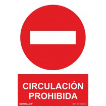 Señal Circulación Prohibida Con Tintas UV